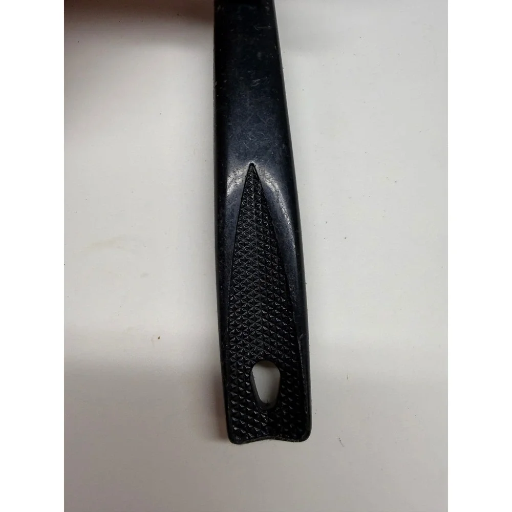 Vintage EKCO Knife Sharpener Chromium Plated USA Black Handle Handheld Tool